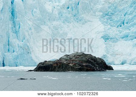 Aialik Glacier Ice Flow Pacific Ocean Alaska Coast
