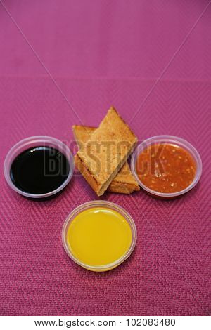 Special sauces in the restaurant