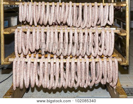 Sausages Are Drying After Cooking In Hot Water