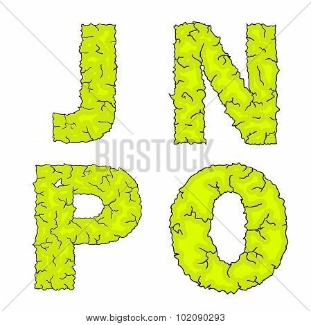 Halloween Grimy Letters Abcd