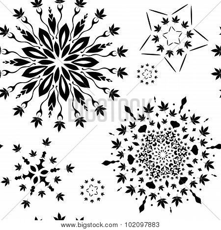 Seamless Pattern With Marijuana Leaves