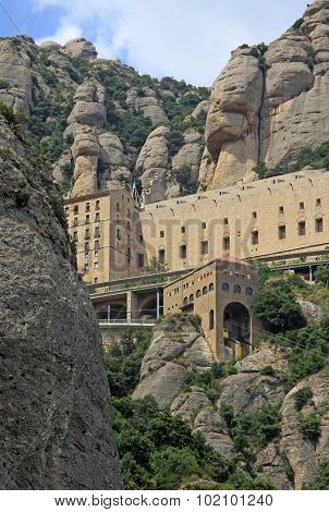 Benedictine Abbey Santa Maria De Montserrat In Monistrol De Montserrat, Spain