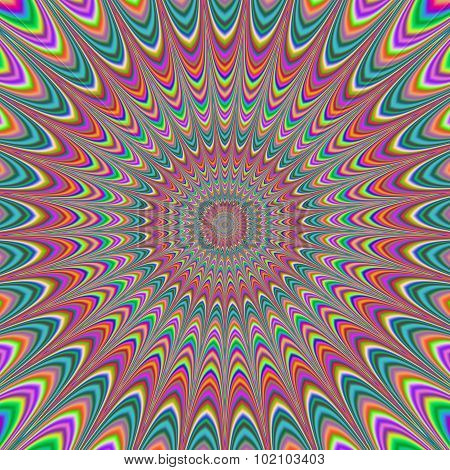 Fullscreen Generated Symmetrical Psychadelic Flower