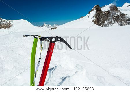 Pair of ice axes.