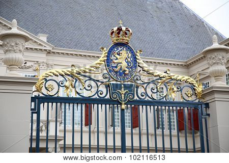 Noordeinde Palace In The Center Of The Hague, Netherlands