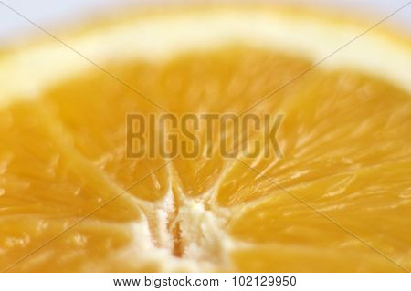 Close up studio photo of half an orange
