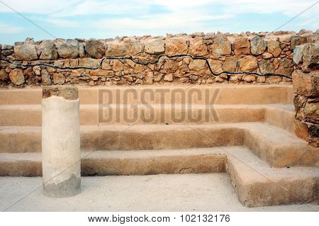 The Synagogue in the Masada Fortress Israel.