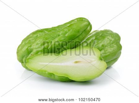 Chayote On White Background