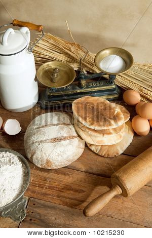 Rustikke brød og æg