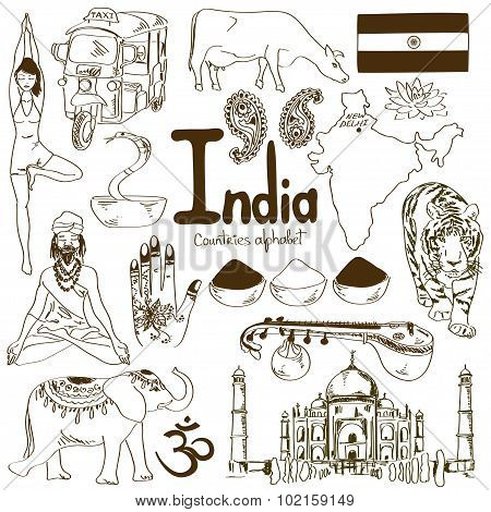 Collection Of Indian Icons.