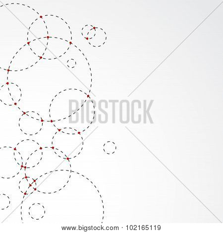 Intersecting Circle Abstract Modern Background