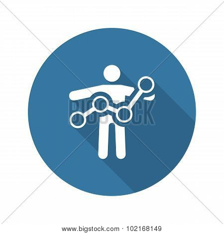 Business Progress Icon. Flat Design.