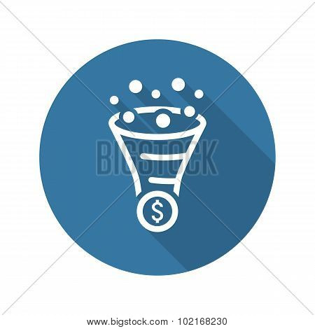 Conversion Rate Optimisation Icon. Business Concept. Flat Design