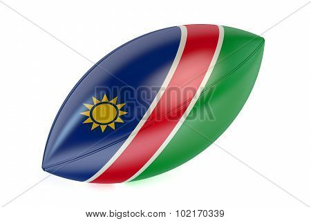Rugby Ball With Flag Of Namibia