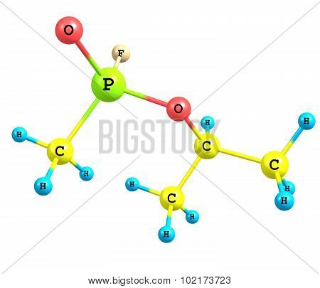 Molecular Structure Of Sarin On White