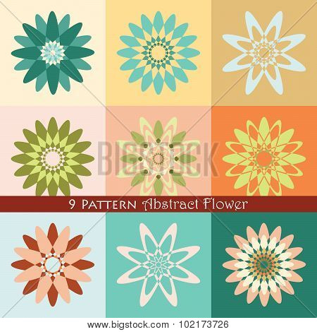 Abstract Flower Pattern Set