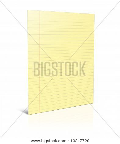 Notebook mit gelbe Blätter