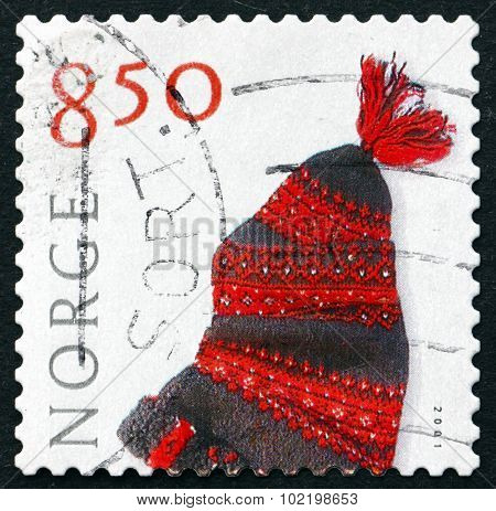 Postage Stamp Norway 2001 Knittled Cap