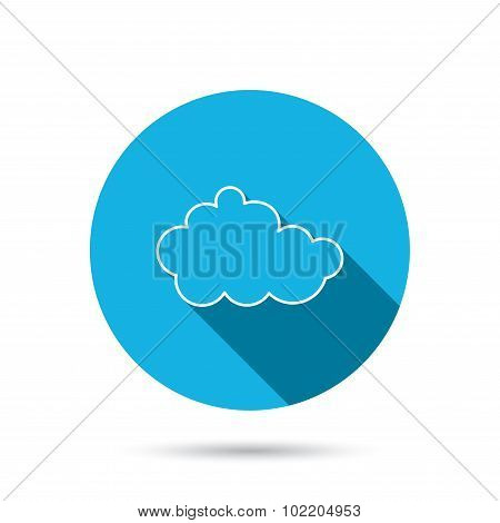 Cloud icon. Overcast weather sign.