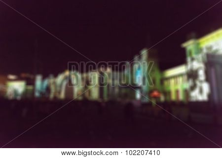 Light projection festival theme blur background