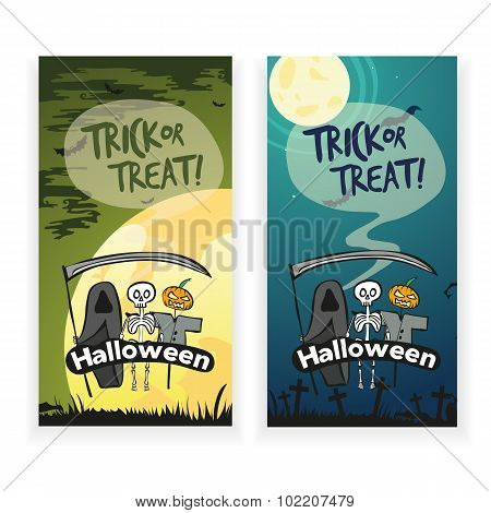 Halloween postcard vector illustration