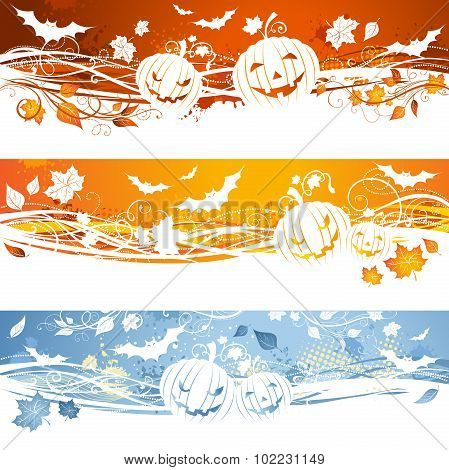 Three Halloween Banners.