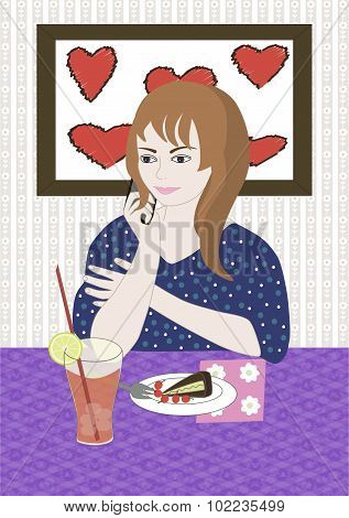 Women sitting in a cafe.