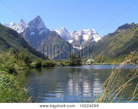 montañas, bush, Río