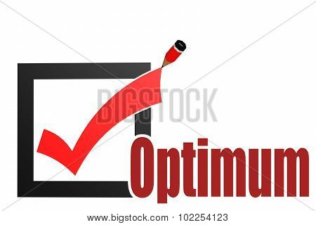 Check Mark With Optimum Word