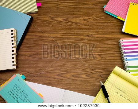 Italian; Learning New Language Writing Words On The Notebook