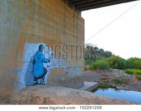 Drawing On Bridge Support