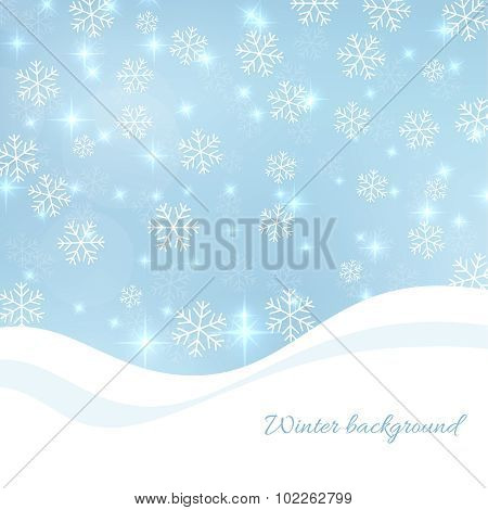 Gentle winter abstract background
