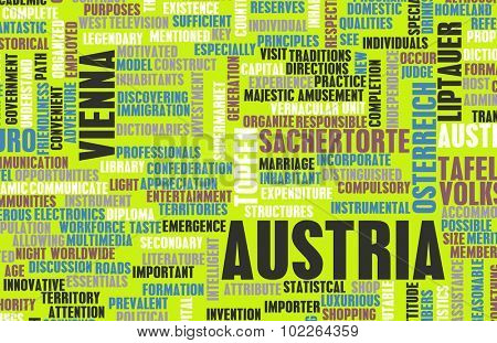 Austria as a Country Abstract Art Concept