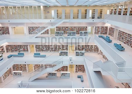 Municipal Public Library Of Stuttgart, Germany