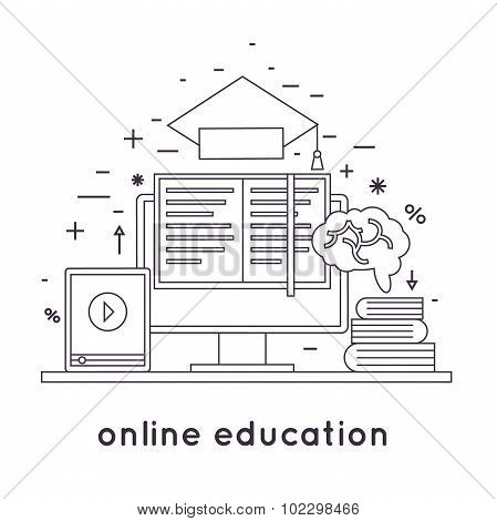 Thin line On-line education