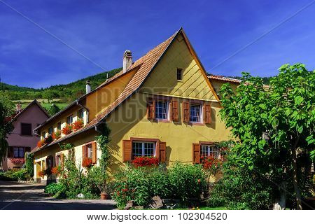 Old Alsacien House In Small Village