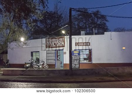 Neighborhood Social Club Facade Night Scene