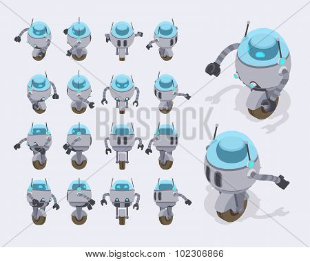 Isometric futuristic robot