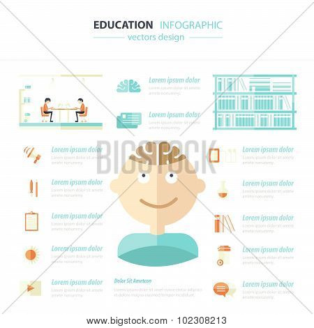 Vector Circle Education Concepts With Icons Infographics