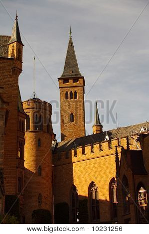 Hohenzollern slot i schwabiske i løbet af efteråret, Tyskland