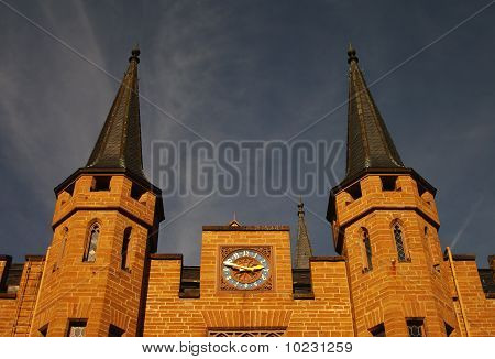 Hohenzollern slot i schwabiske i løbet af efteråret, Tyskland