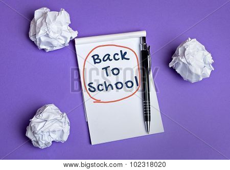 Back To School Word