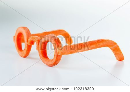 Concept Glasses Of Carrot, Benefits View.