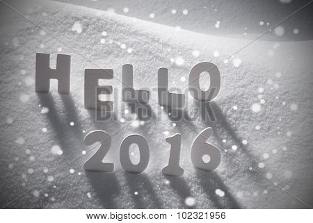 White Christmas Word 2016 2015 On Snow, Snowflakes