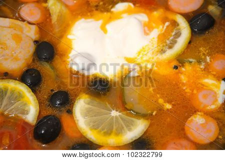 Traditional Russian Soljanka.