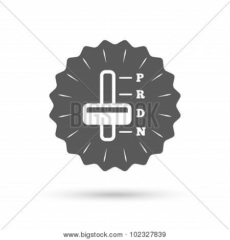 Automatic transmission sign icon. Auto control.