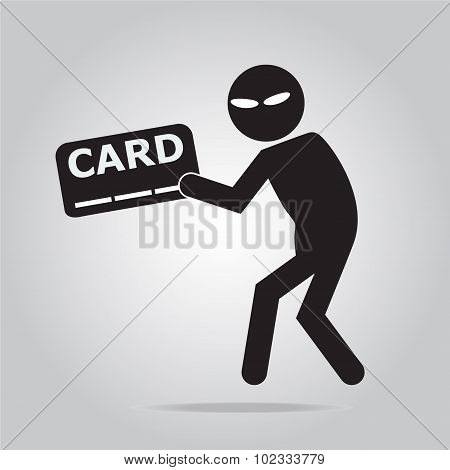 Hacker, Thief Icon Illustration