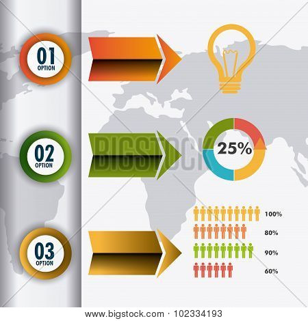 World connections and business infographic