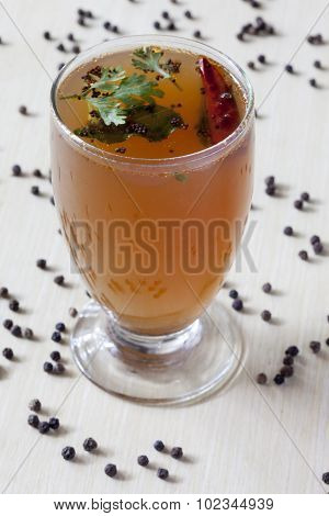Pepper Rasam From South India.