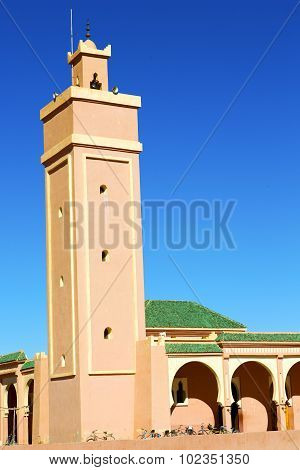 In Maroc Africa Minaret And Bicycle